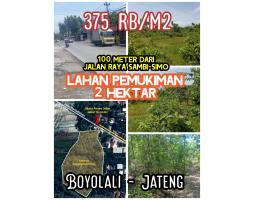 Dijual Tanah Permukiman 2 Hektar Boyolali 375rbm2 - Boyolali