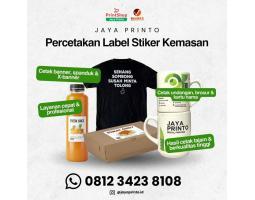 Jasa Percetakan Stiker Kemasan Makanan, Jaya Print - Jombang