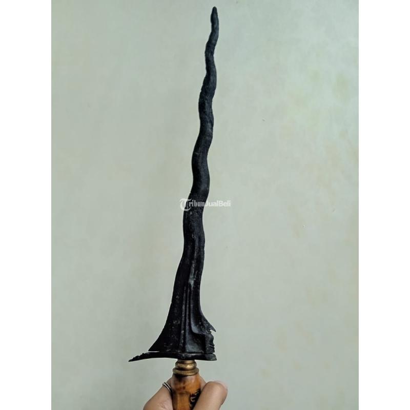 Keris Sepuh Carita Keprabon Luk 11 Pamor Keleng Tangguh Segaluh Asli Pusaka Jawa - Jakarta Timur