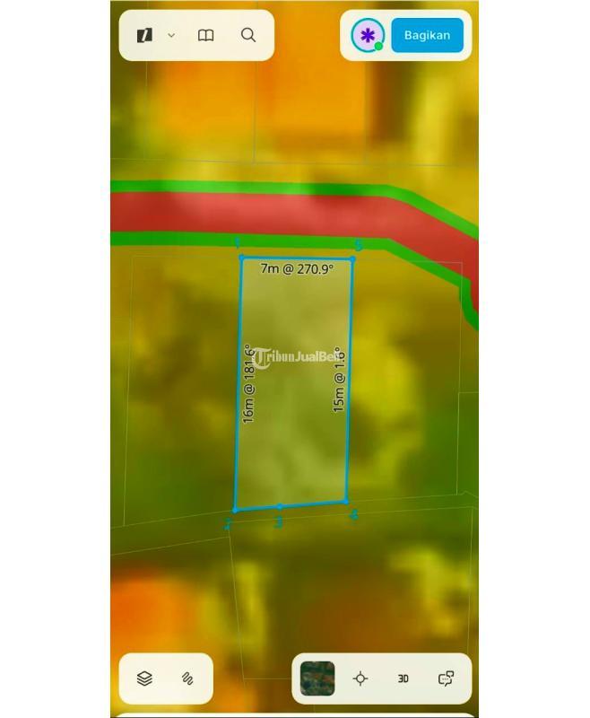 Jual Tanah 109 m2 area Jl Buluh Indah Gatsu Barat Bali - Denpasar