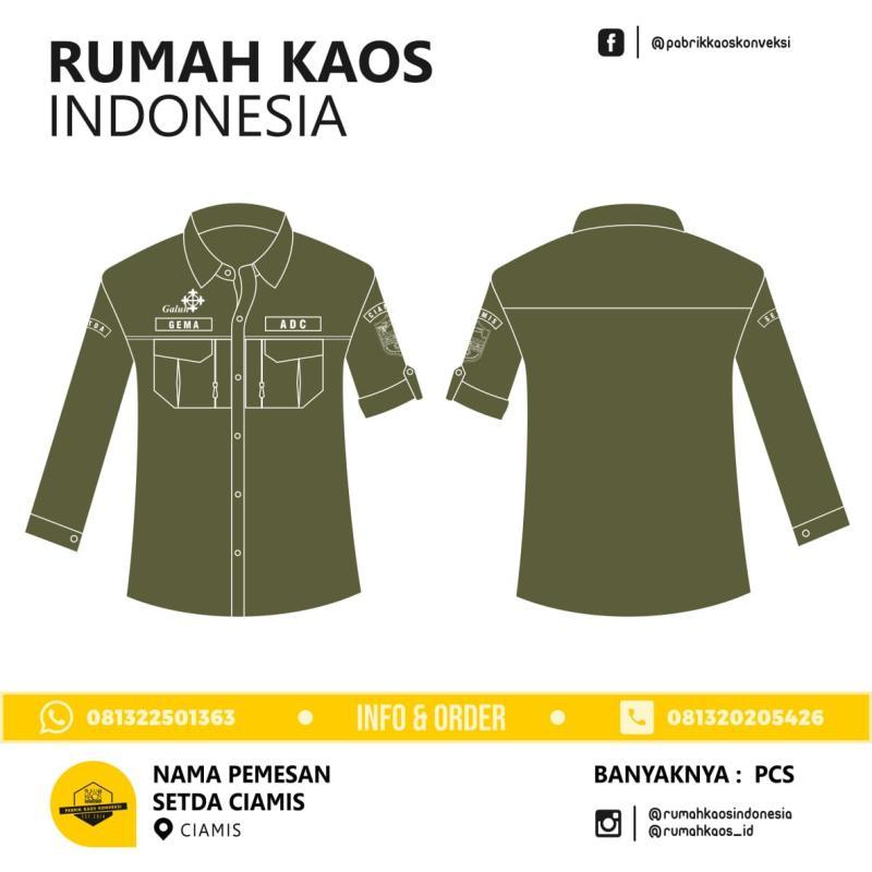 Terlaris Kemeja Bordir Custom Koto Baru Seragam - Dharmasraya