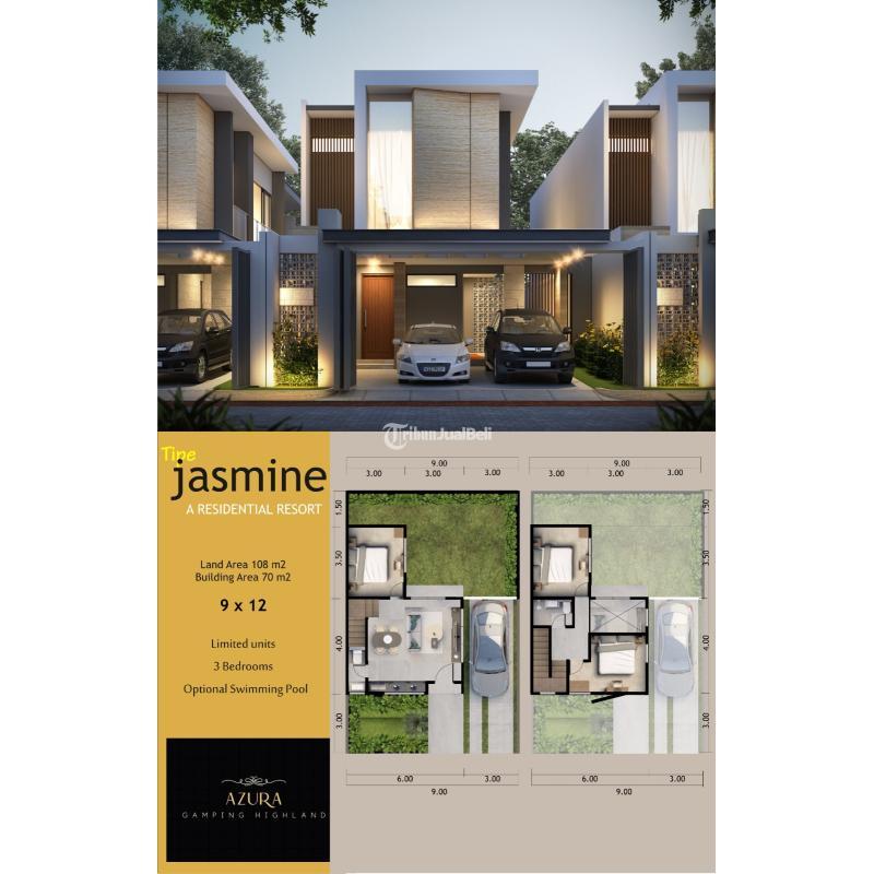 Dijual Villa Hunian Mewah dan Eksklusif 3KT 3KM di Azura Gamping Highland Yogyakarta - Sleman