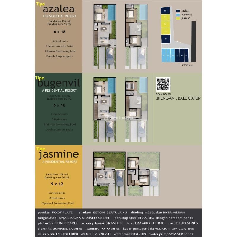 Dijual Villa Hunian Mewah dan Eksklusif 3KT 3KM di Azura Gamping Highland Yogyakarta - Sleman