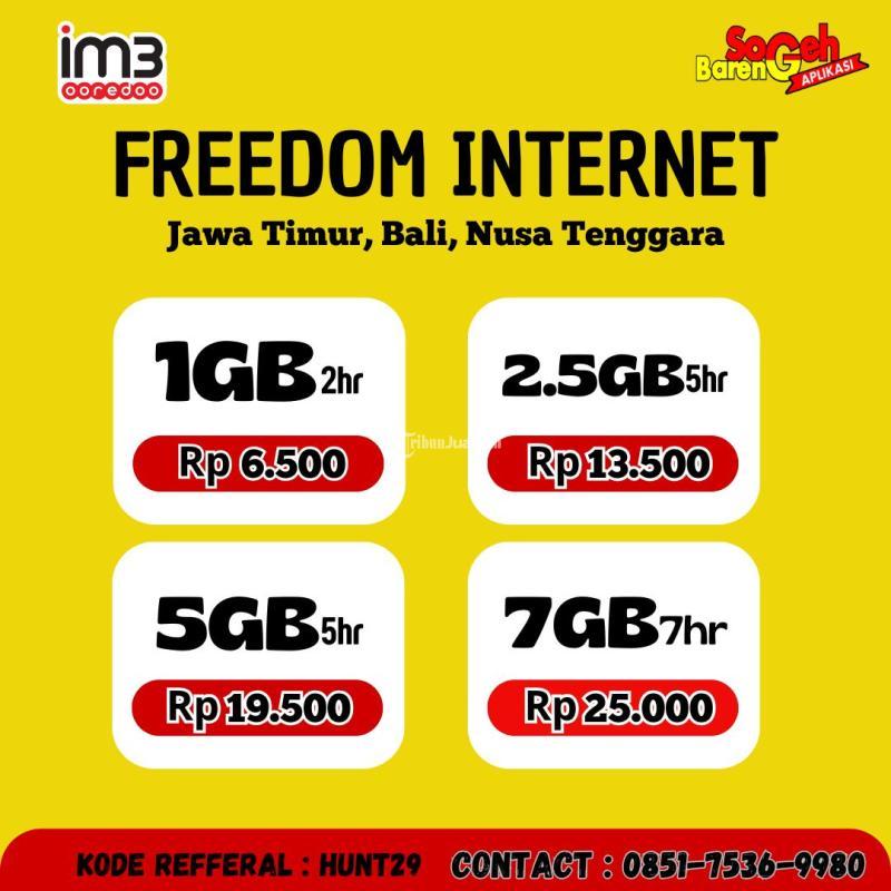 Kuota Internet Freedom Indosat di Wilayah EJBN Murah - Surabaya