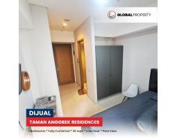 Dijual Cepat Apartemen, Luas 26m2, Taman Anggrek Residences, Tipe Studio, Fully Furnished, Low Floor - Jakarta Barat