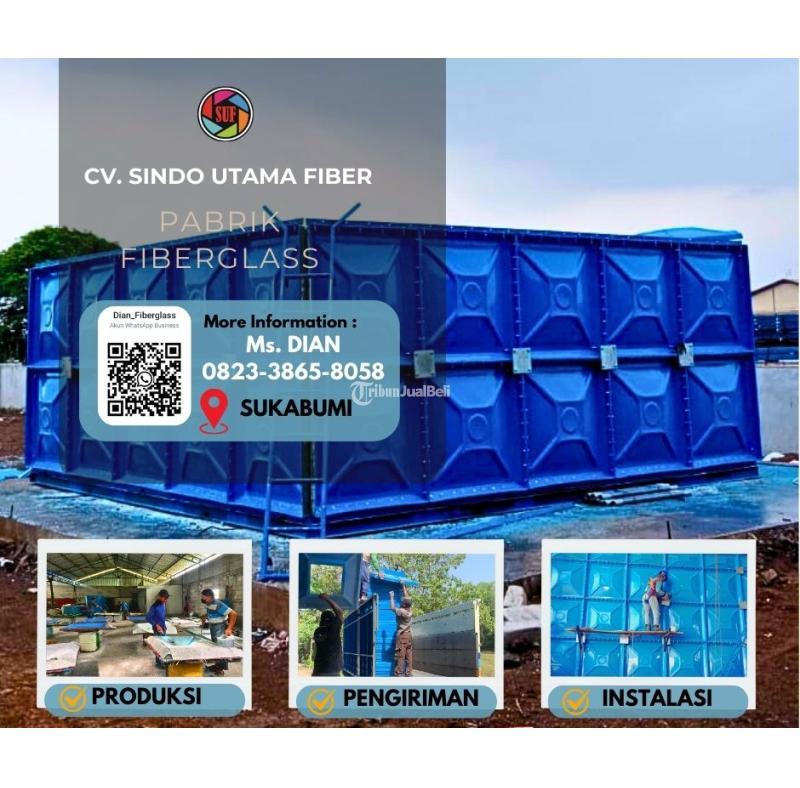 Roof Tank Panel Fiberglass FRP 12000 Liter - Sukabumi