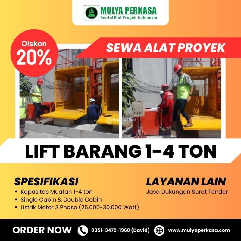 Sewa Lift Barang Cargo Material - Surabaya 