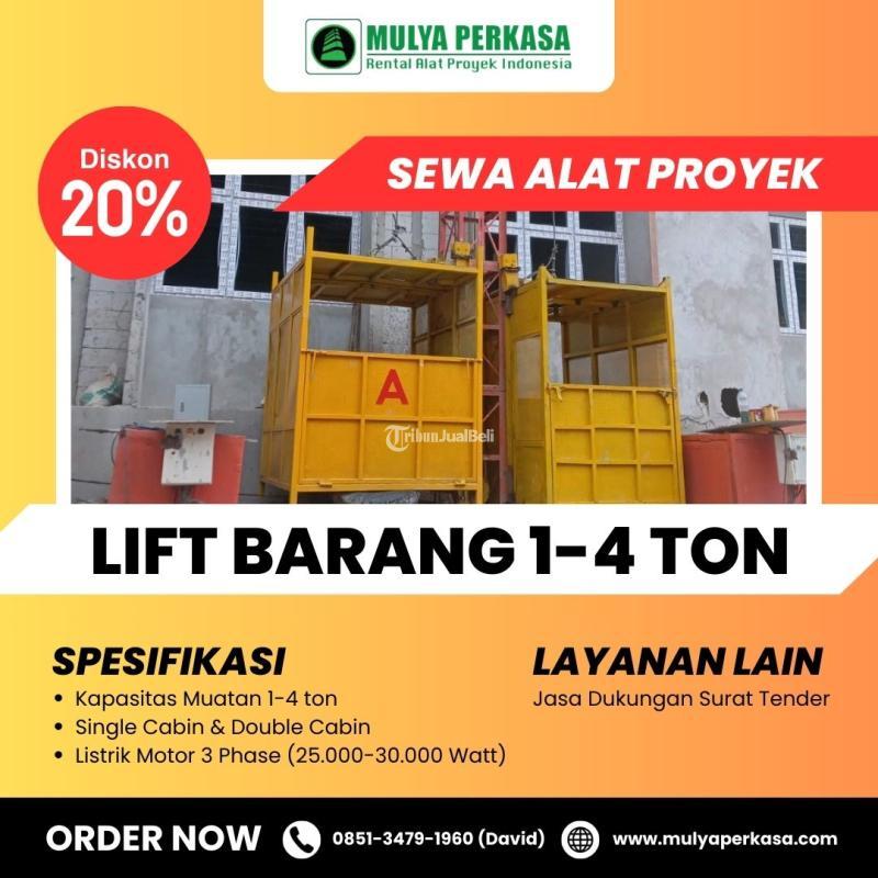 Sewa Lift Barang Cargo Material - Surabaya 
