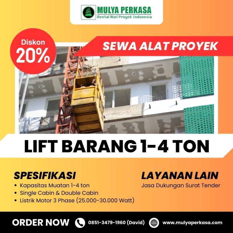 Sewa Lift Barang Cargo Material - Surabaya 