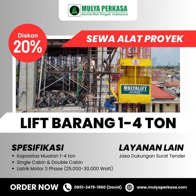 Sewa Lift Barang Cargo Material - Surabaya 