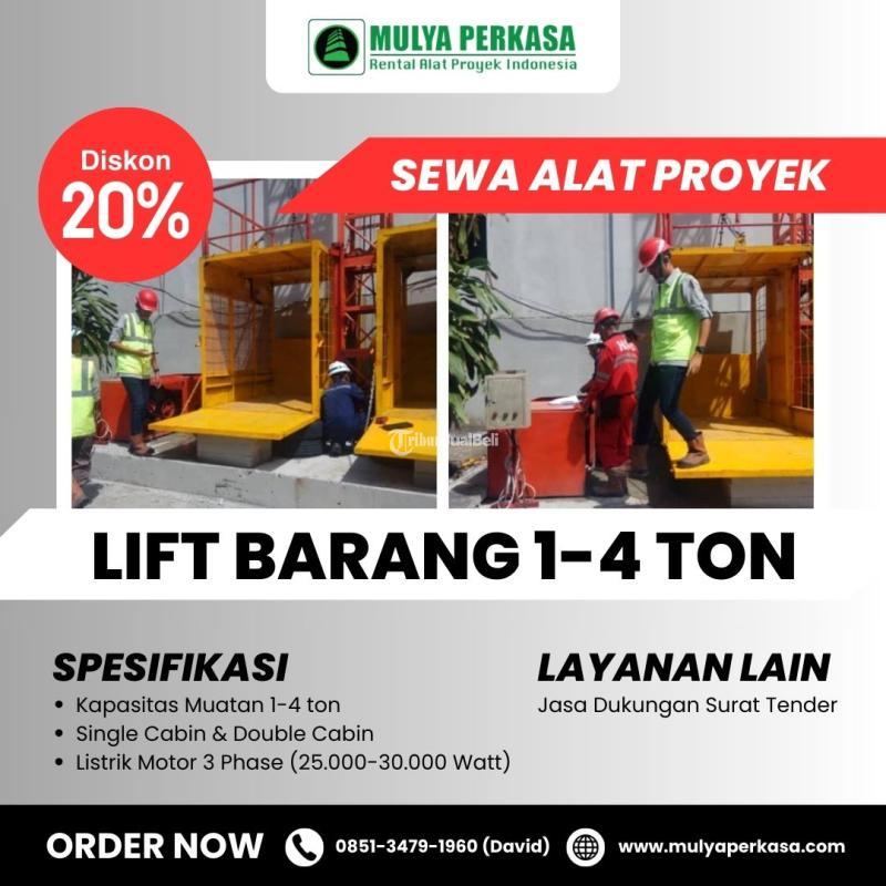 Sewa Lift Barang Cargo Material - Surabaya 