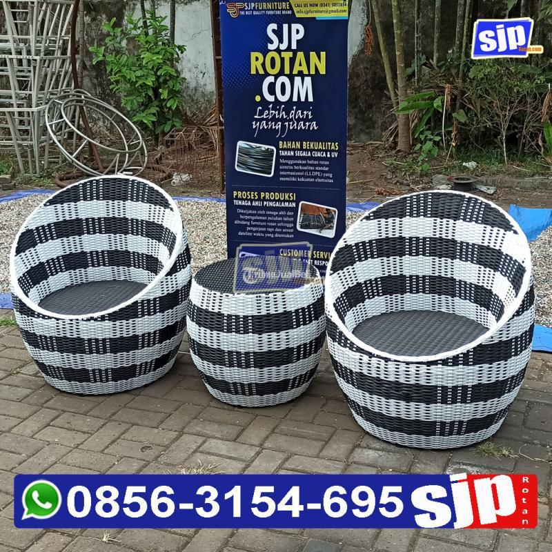 Kursi Rotan Sintetis, Kursi Teras Rotan Sintetis Outdoor - Malang
