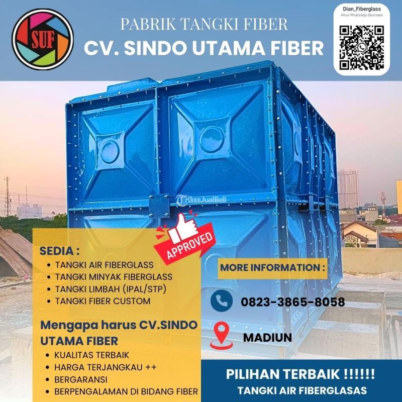 Tangki Air Fiberglass FRP 10000 Liter Berstandar Tinggi - Madiun