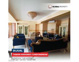 Dijual Apartemen, Luas 176m2, 3 Bedroom, Garden View, SHM, Combined Unit, Fully Furnished, Taman Anggrek Condominium - Jakarta Barat