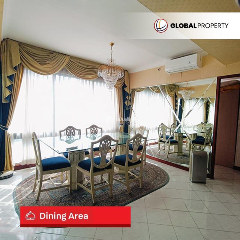 Dijual Apartemen, Luas 176m2, 3 Bedroom, Garden View, SHM, Combined Unit, Fully Furnished, Taman Anggrek Condominium - Jakarta Barat