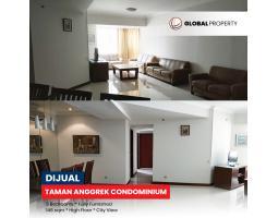 Dijual Apartemen, Luas 146m2, SHM, Fully Furnished, 3 Bedroom, High Floor, Taman Anggrek Condominium - Jakarta Barat