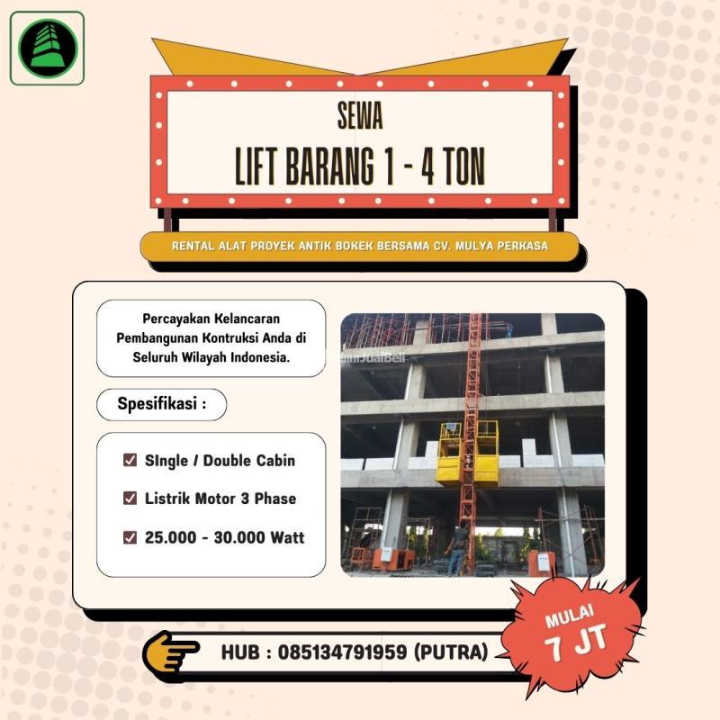 Sewa Lift Barang Lift Material Alimak - Bangkalan   