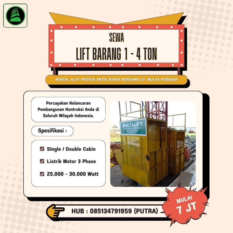 Sewa Lift Barang Lift Material Alimak - Banyuwangi  