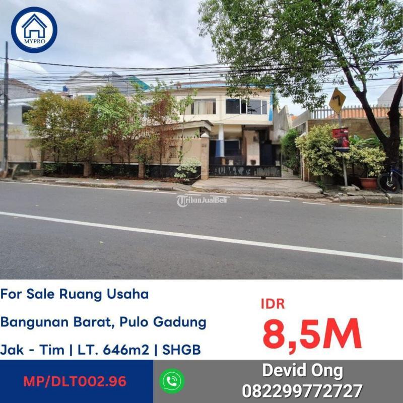 Dilelang Ruang Usaha, LT. 646m2, LB. 755m2, Jl. Bangunan Barat, Kel. Kayu Putih, Kec. Pulo Gadung - Jakarta Timur