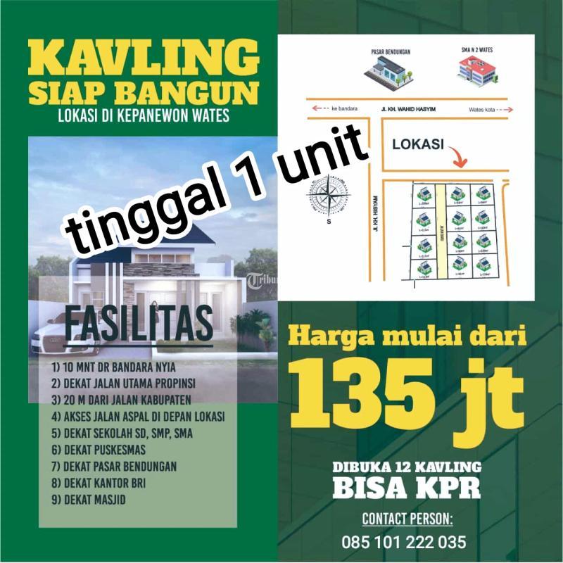 Jual Tanah Kavling Luas 91 m2 Murah Dekat Pasar Bendungan Wates - Kulon Progo