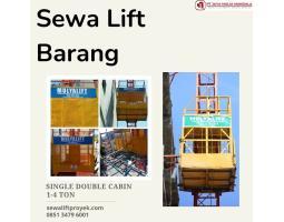 Lift Barang untuk Proyek Single Double Cabin Sewa Rental - Batu