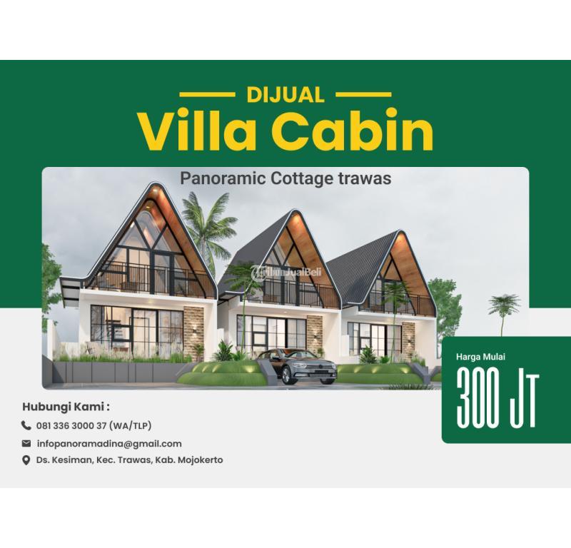 Dijual Villa 2KT 1KM SHM di Trawas Cabin View Pegunungan, Lokasi Sejuk - Mojokerto