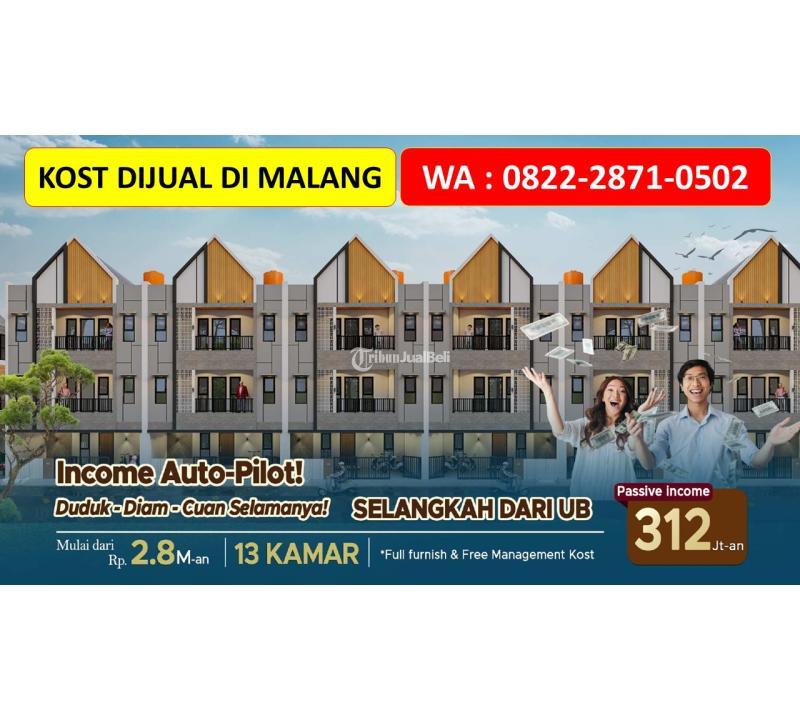 Dijual Kost, Luas 203m2, Kamar Mandi Dalam, Dekat dengan Kampus UB, ITN, UIN, UM, UMM3, UNISMA, Graha Agung Sigura Gura - Malang