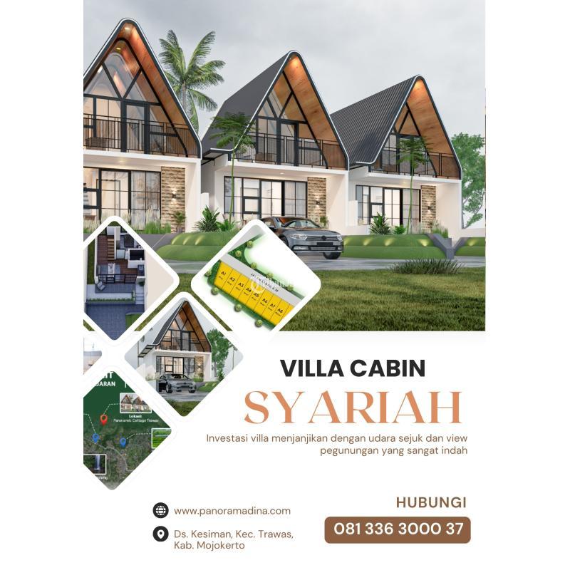 Dijual Villa Trawas Cabin Desain Modern dengan Sentuhan Alam Tipe 44 2KT 1KM SHM - Mojokerto 
