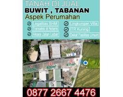 Dijual Tanah Dekat Canggu Legalitas SHM Siap Bangun - Tabanan 