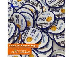 Cetak Pin Senyum Sapa Salam Custom Pin Bros Ramah Petugas Harga Terjangkau - Jakarta Timur