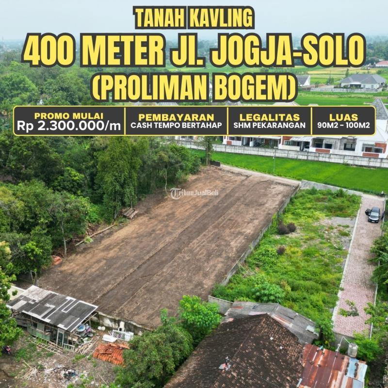 Dijual Tanah Kavling Utara Jalan Raya Jogja-solo Proliman Bogem - Sleman