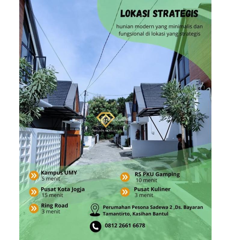 Dijual Rumah 2KT 1KM SHM Scandinavian Minimalis Modern Unit Terakhir - Bantul