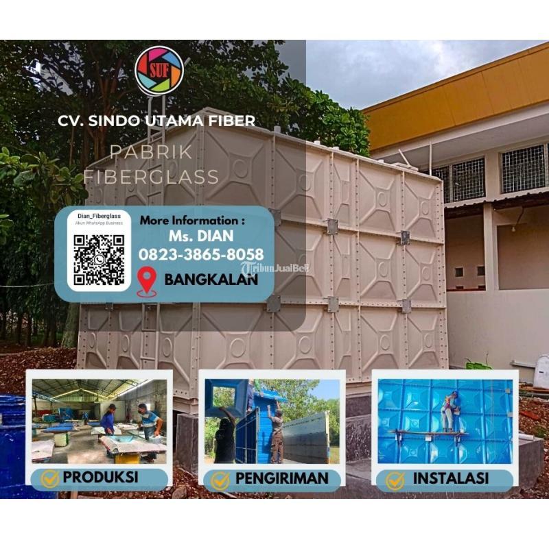 Sedia Tangki Air Fiberglass FRP 5000 Liter - Bangkalan