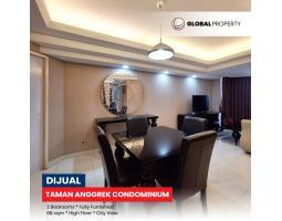 Dijual Apartemen Second Good Condition Fully Furnished, Taman Anggrek Condominium, 2 Bedroom, High Floor - Jakarta Barat