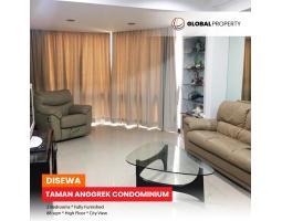 Disewakan Apartemen, Luas 88m2, Taman Anggrek Condominium, Fully Furnished, 2 Bed, High Floor, City View - Jakarta Barat