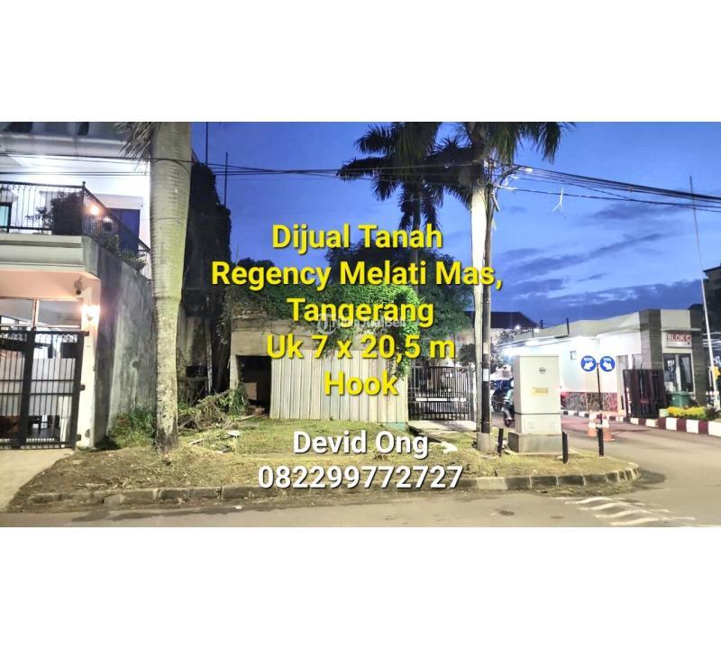 Dijual Tanah, Luas 145m2, SHM, Hadap Utara, Regency Melati Mas - Tangerang Selatan