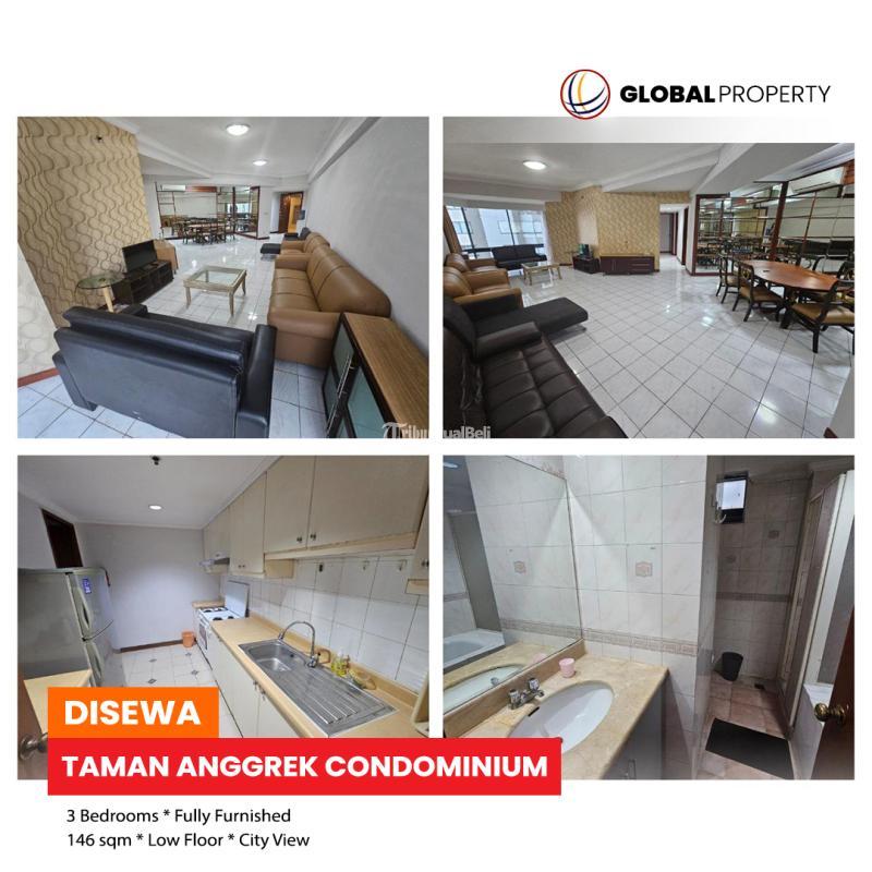 Disewakan Apartemen Taman Anggrek Condominium Fully Furnished 3 Bedroom, Low Floor, Low Floor - Jakarta Barat