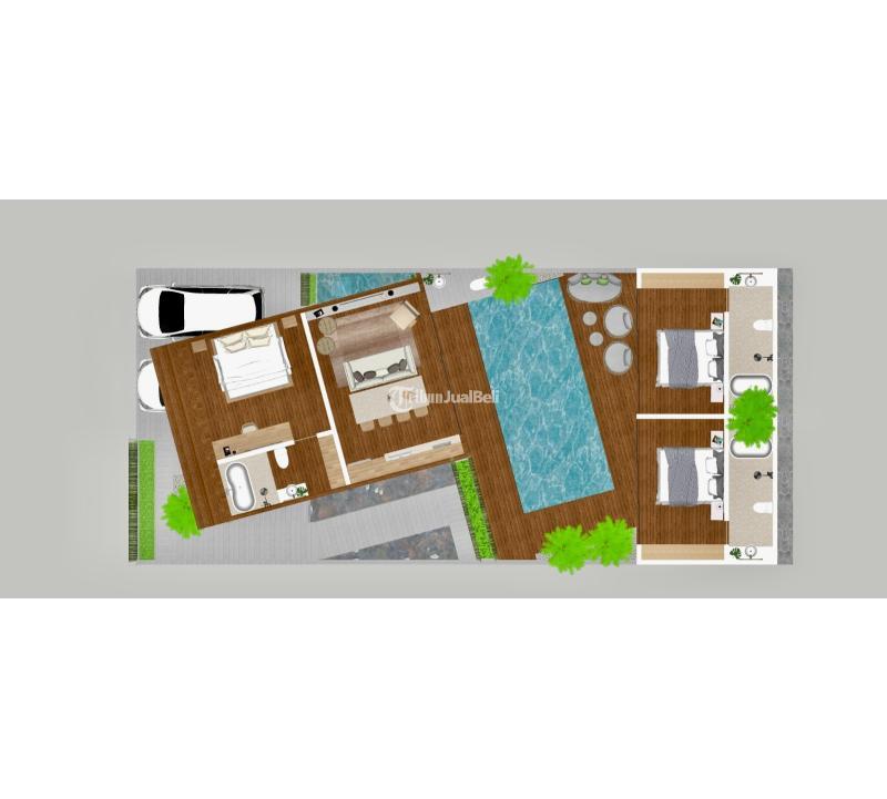 Dijual Villa Tipe 200 5KT 3KM SHM dengan Suasana Pantai Kuta di Benoa - Badung