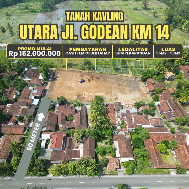 Dijual Tanah Kavling SHM Pekarangan Luas 95m2 SHM di Jalan Godean Km 14 - Sleman