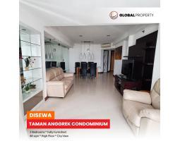 Dijual Apartemen Fully Furnished, Taman Anggrek Condominium, 2 Bedroom, High Floor, City View - Jakarta Barat