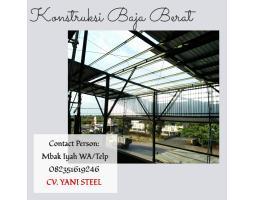 Konstruksi Baja Berat WF untuk Kanopi - Banjarbaru