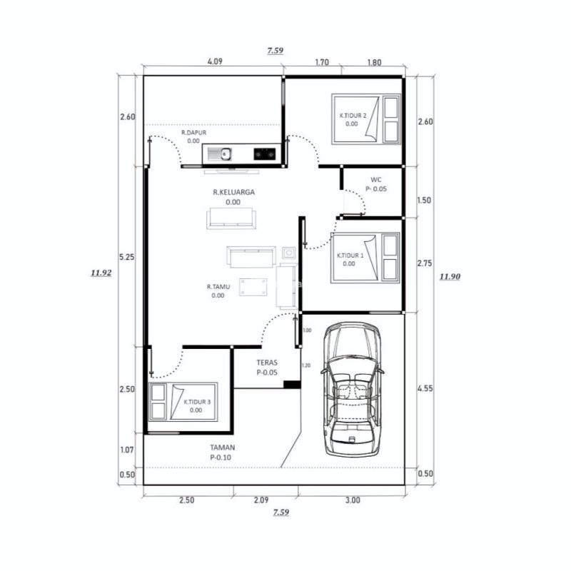 Dijual Rumah Dekat Pasar Godean di Moyudan Tipe 50 3KT 1KM SHM - Sleman