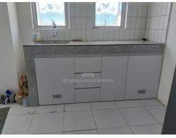 Meja Dapur Minimalis Watafel HPL Custom Interior Marmer HPL - Surabaya