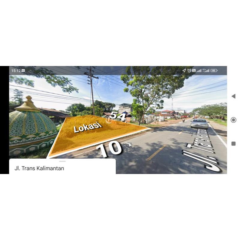Jual Tanah Siap Bangun Ukuran 10x54 m2  Lokasi Pinggir Jalan TransKalimantan - Kubu Raya