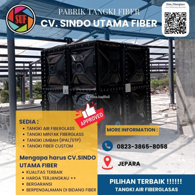 Tangki Air Fiberglass FRP 8000 Liter Premium - Jepara