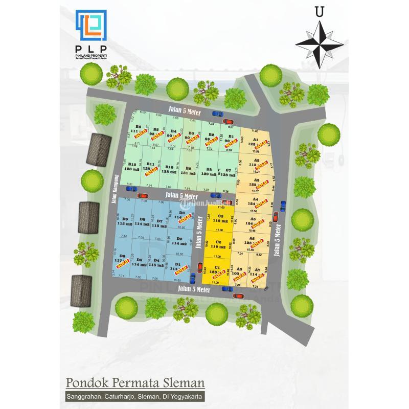 Dijual Tanah Kavling SHM Area Jalan Magelang Km 12,5 - Sleman