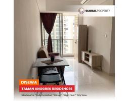 Dijual Apartemen Fully Furnished 3 Bedroom 65m2, High Floor, Taman Anggrek Residences - Jakarta Barat