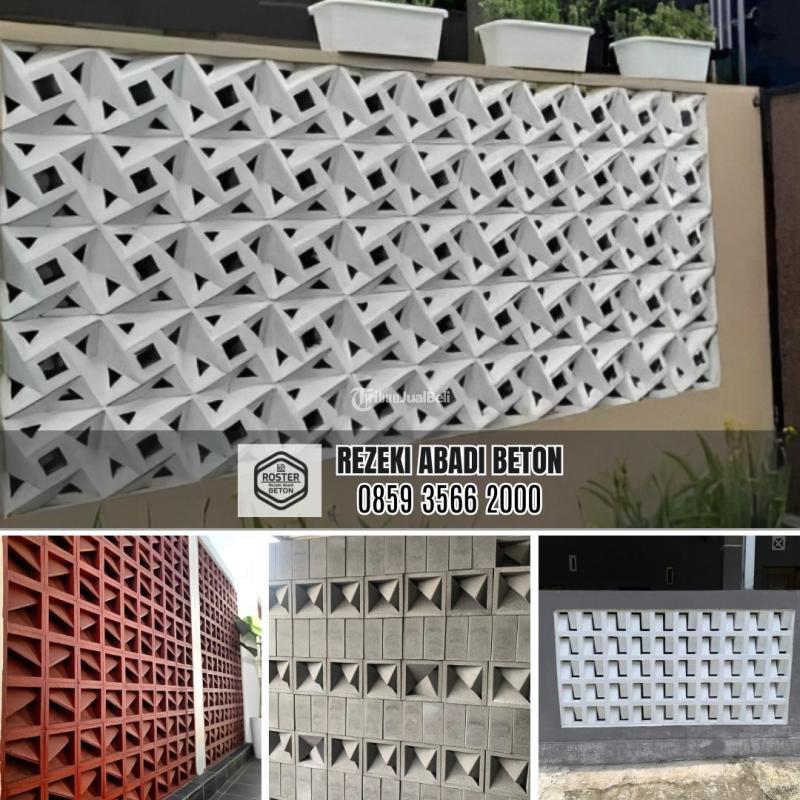 Roster Beton Pagar Minimalis 2 Sisi di Jabon - Sidoarjo