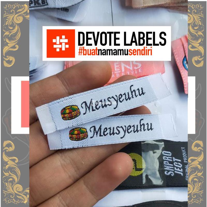 Cetak Label Woven Damask Devotelabels.id - Pesisir Selatan