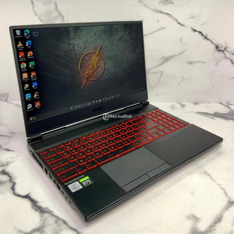 Dijual Laptop Second, MSI MS-16U7, Intel CORE I7-10750H, Intel UHD Geforce RTX 2060 16GB, SSD 512GB - Malang